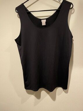 Chico's Classic Basic  Black Scoop Neck camisole.Sz 3, US XL